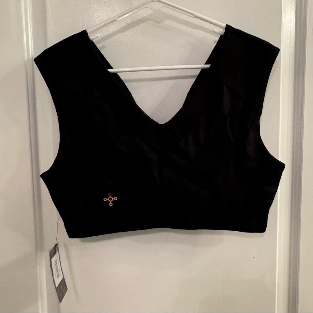 Tommie Copper Zip Up Shoulder Support Bra Black XL NEW WITH TAGS - Picture 2 of 14